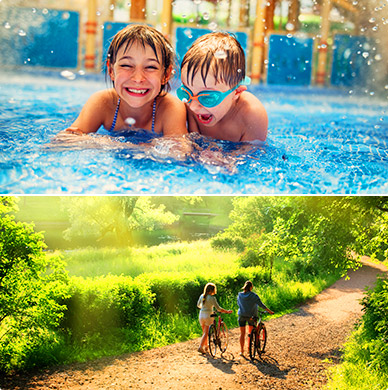 Children in pool